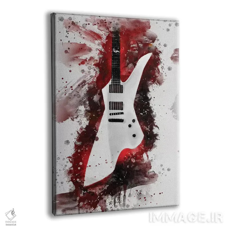 تابلو دکوراتیو گیتار جیمز هتفیلد II اثر پاپ کالت پوسترز - نمای پرسپکتیو محصول