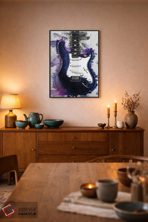 تابلو دکوراتیو گیتار برقی نبولا جان مایر اثر پاپ کالت پوسترز - D6B