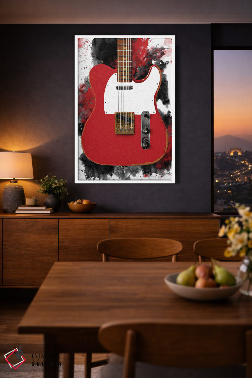 تابلو دکوراتیو گیتار برقی مودی واترز اثر پاپ کالت پوسترز - D3W