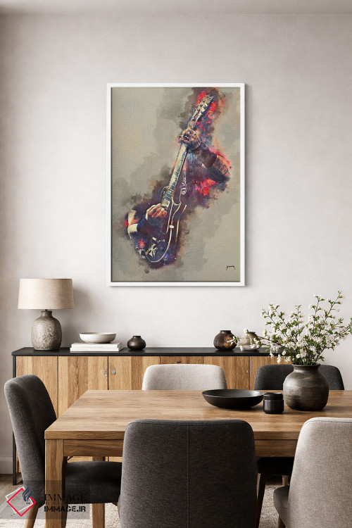 تابلو دکوراتیو گیتار برقی جیمز هتفیلد اثر پاپ کالت پوسترز - D3W