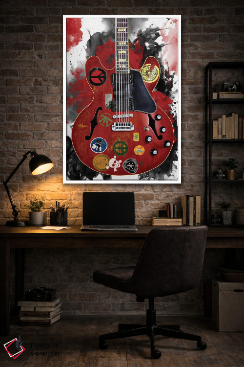 تابلو دکوراتیو گیتار برقی آلوین لی اثر پاپ کالت پوسترز - D3W