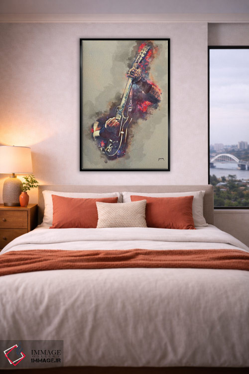 تابلو دکوراتیو گیتار برقی جیمز هتفیلد اثر پاپ کالت پوسترز - D5B