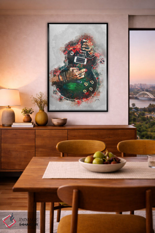 تابلو دکوراتیو گیتار برقی اسلشر آناکوندا اثر پاپ کالت پوسترز - D6B