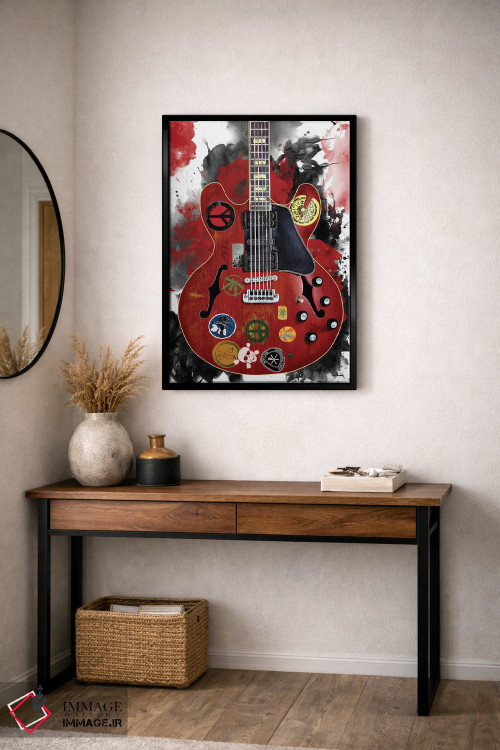 تابلو دکوراتیو گیتار برقی آلوین لی اثر پاپ کالت پوسترز - D5B