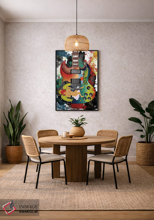 تابلو دکوراتیو گیتار صلب اریک کلاپتون اثر پاپ کالت پوسترز - D4B