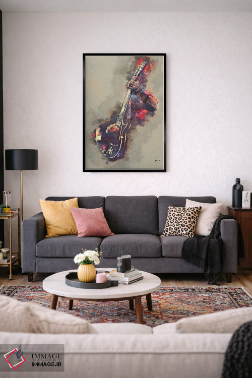 تابلو دکوراتیو گیتار برقی جیمز هتفیلد اثر پاپ کالت پوسترز - D4B