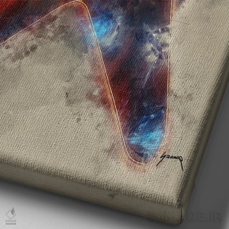 تابلو دکوراتیو آلبرت کینگ اثر پاپ کالت پوسترز - نمای نزدیک بافت بوم