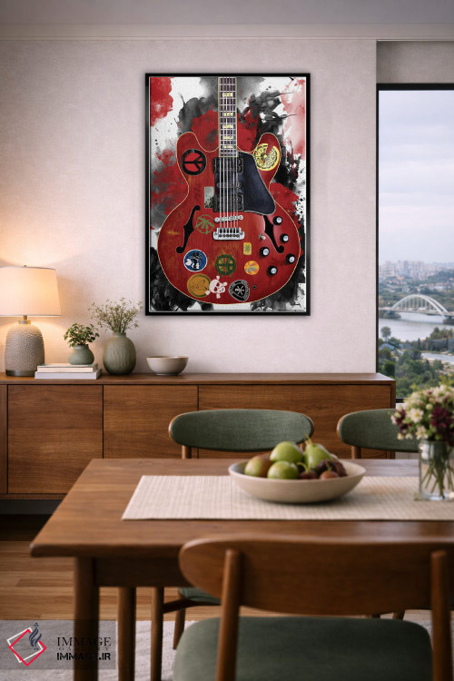 تابلو دکوراتیو گیتار برقی آلوین لی اثر پاپ کالت پوسترز - D6B