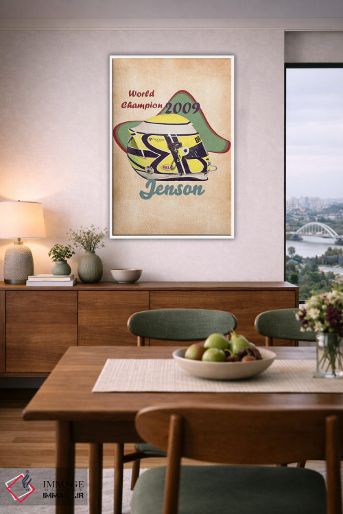 تابلو دکوراتیو کلاه ایمنی قدیمی جنسون باتن اثر پاپ کالت پوسترز - D6W