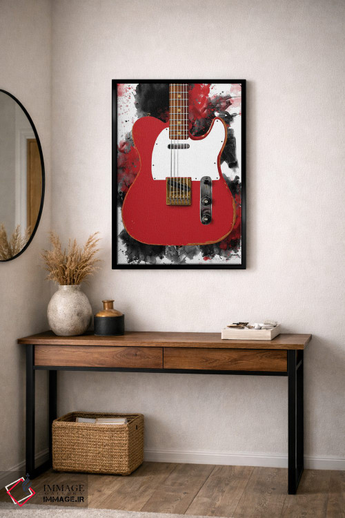 تابلو دکوراتیو گیتار برقی مودی واترز اثر پاپ کالت پوسترز - D6B