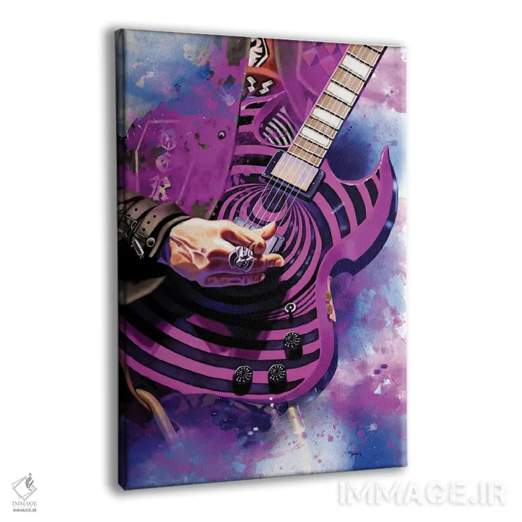 تابلو دکوراتیو گیتار زاک اثر پاپ کالت پوسترز - نمای پرسپکتیو محصول