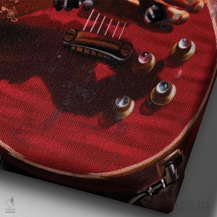 تابلو دکوراتیو اسلشر اثر پاپ کالت پوسترز - نمای نزدیک بافت بوم