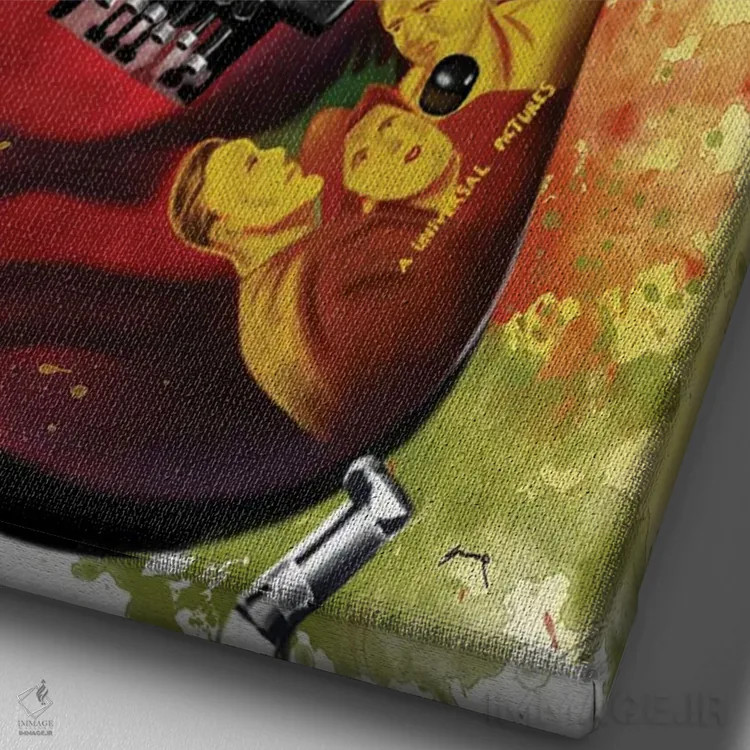 تابلو دکوراتیو مومیایی کرک اثر پاپ کالت پوسترز - نمای نزدیک بافت بوم