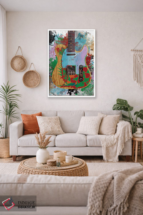 تابلو دکوراتیو گیتار اژدها جیمی پیج اثر پاپ کالت پوسترز - D1W