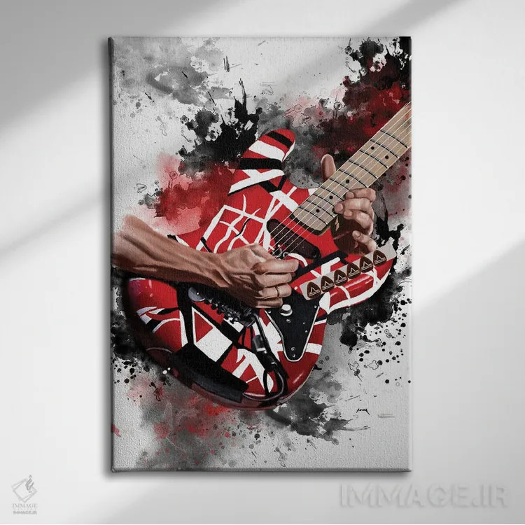 تابلو دکوراتیو خطوط اثر پاپ کالت پوسترز - نمای روبهرو روی دیوار