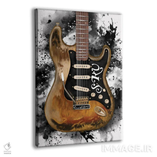 تابلو دکوراتیو گیتار استیوی اثر پاپ کالت پوسترز - نمای پرسپکتیو محصول
