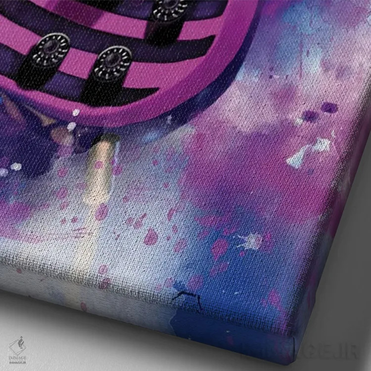 تابلو دکوراتیو گیتار زاک اثر پاپ کالت پوسترز - نمای نزدیک بافت بوم
