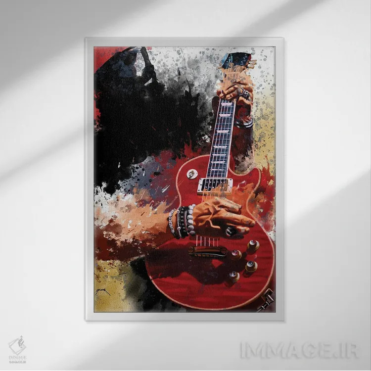 تابلو دکوراتیو اسلشر اثر پاپ کالت پوسترز - نمای قابدار سفید