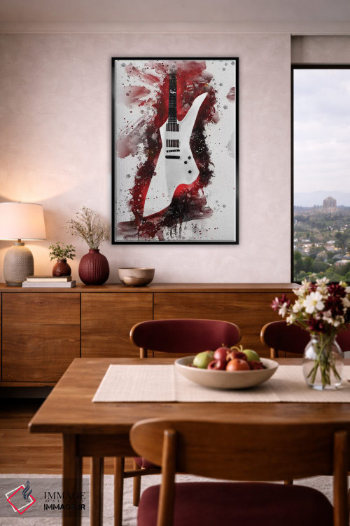 تابلو دکوراتیو گیتار جیمز هتفیلد II اثر پاپ کالت پوسترز - D5B