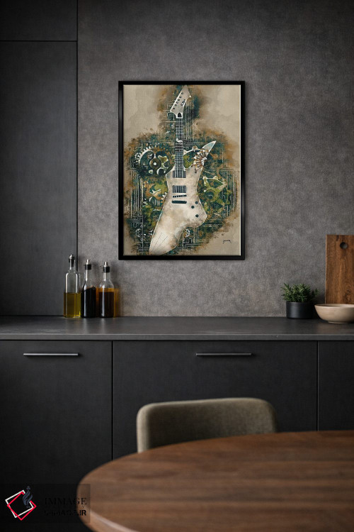 تابلو دکوراتیو گیتار استیم پانک اسنیکبایت جیمز هتفیلد اثر پاپ کالت پوسترز - D1B