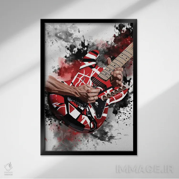 تابلو دکوراتیو خطوط اثر پاپ کالت پوسترز - نمای قابدار مشکی