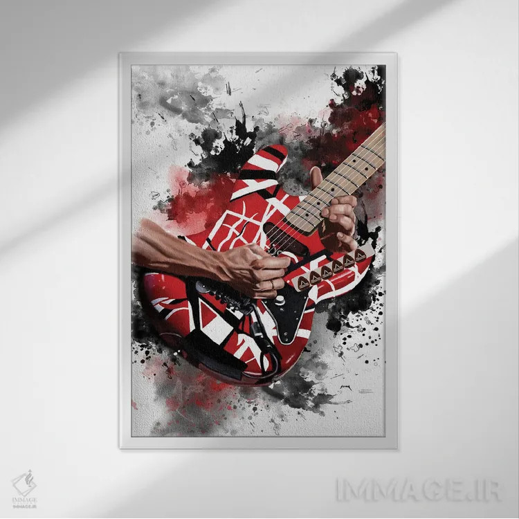 تابلو دکوراتیو خطوط اثر پاپ کالت پوسترز - نمای قابدار سفید