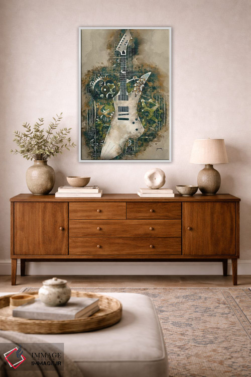 تابلو دکوراتیو گیتار استیم پانک اسنیکبایت جیمز هتفیلد اثر پاپ کالت پوسترز - D2W