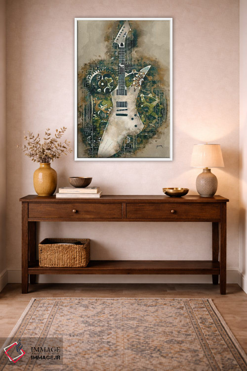 تابلو دکوراتیو گیتار استیم پانک اسنیکبایت جیمز هتفیلد اثر پاپ کالت پوسترز - D3W