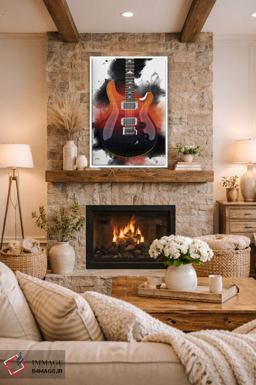 تابلو دکوراتیو گیتار آل اثر پاپ کالت پوسترز - D1W