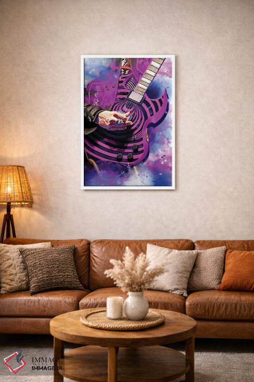 تابلو دکوراتیو گیتار زاک اثر پاپ کالت پوسترز - D1W