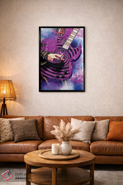 تابلو دکوراتیو گیتار زاک اثر پاپ کالت پوسترز - D3B