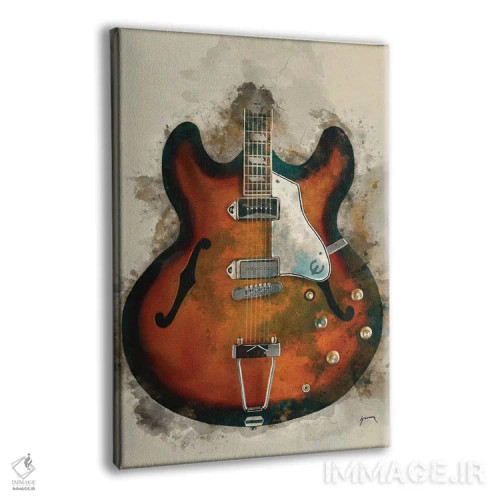 تابلو دکوراتیو گیتار جان لنون اثر پاپ کالت پوسترز - نمای پرسپکتیو محصول