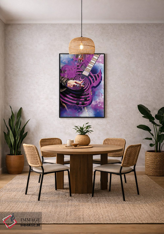 تابلو دکوراتیو گیتار زاک اثر پاپ کالت پوسترز - D4B