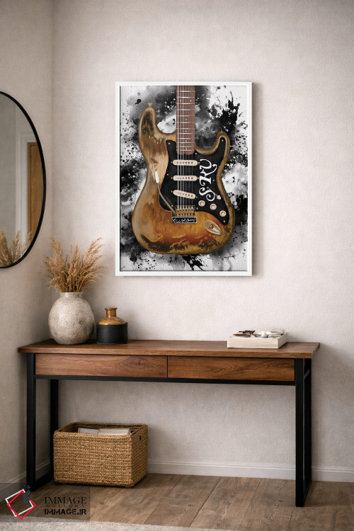 تابلو دکوراتیو گیتار استیوی اثر پاپ کالت پوسترز - D3W