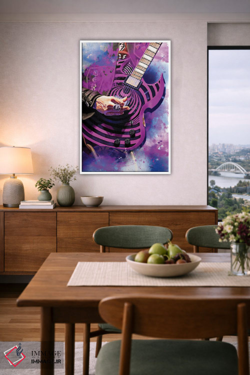 تابلو دکوراتیو گیتار زاک اثر پاپ کالت پوسترز - D6W