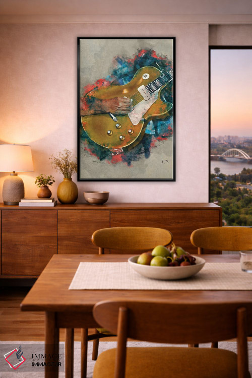 تابلو دکوراتیو گیتار جان فوگرتی اثر پاپ کالت پوسترز - D6B