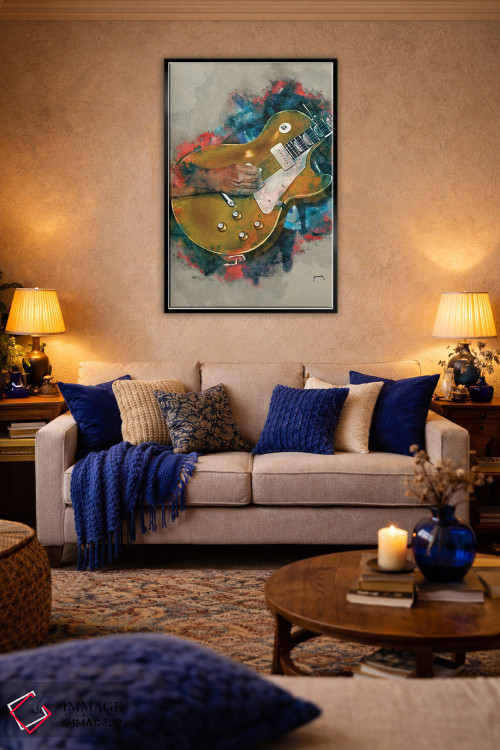 تابلو دکوراتیو گیتار جان فوگرتی اثر پاپ کالت پوسترز - D5B