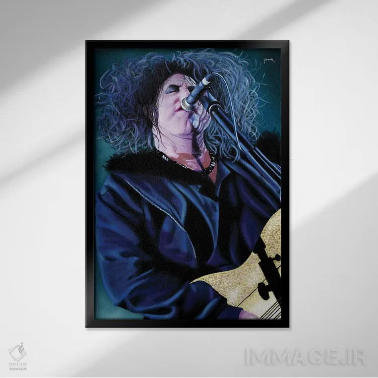 تابلو دکوراتیو رابرت اسمیت اثر پاپ کالت پوسترز - نمای قابدار مشکی