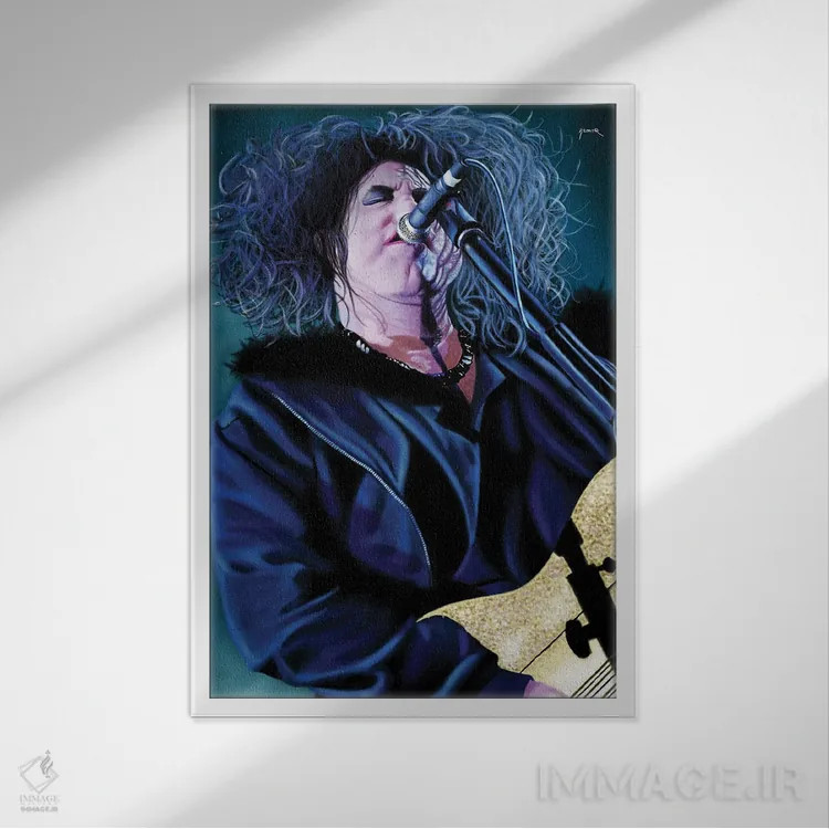 تابلو دکوراتیو رابرت اسمیت اثر پاپ کالت پوسترز - نمای قابدار سفید