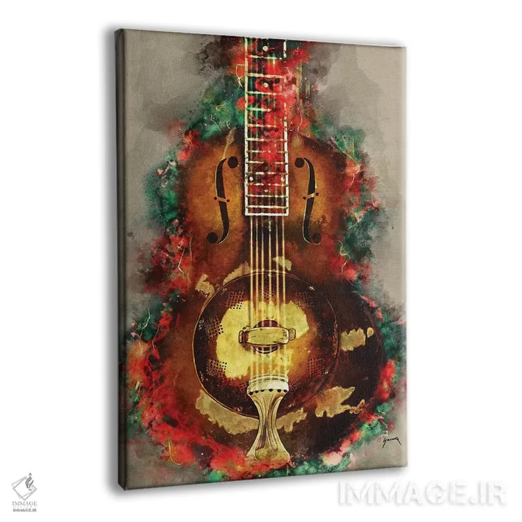 تابلو دکوراتیو گیتار روی گالاجر اثر پاپ کالت پوسترز - نمای پرسپکتیو محصول