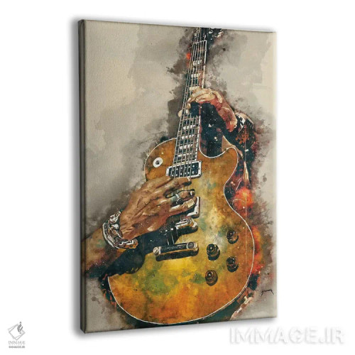 تابلو دکوراتیو گیتار برقی اسلش اثر پاپ کالت پوسترز - نمای پرسپکتیو محصول