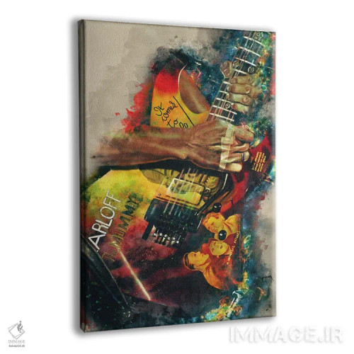 تابلو دکوراتیو گیتار برقی کرک همت اثر پاپ کالت پوسترز - نمای پرسپکتیو محصول