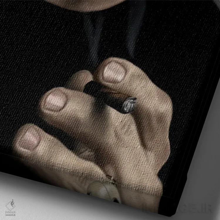 تابلو دکوراتیو جک وایت III اثر پاپ کالت پوسترز - نمای نزدیک بافت بوم