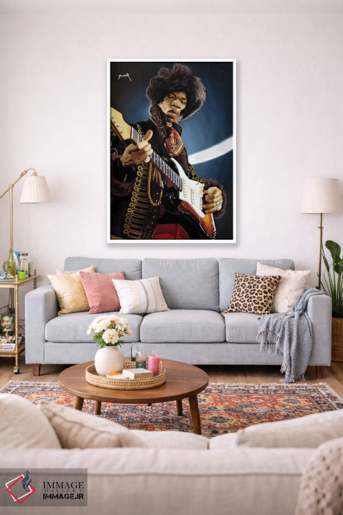 تابلو دکوراتیو کاریکاتور جیمی هندریکس اثر پاپ کالت پوسترز - D1W