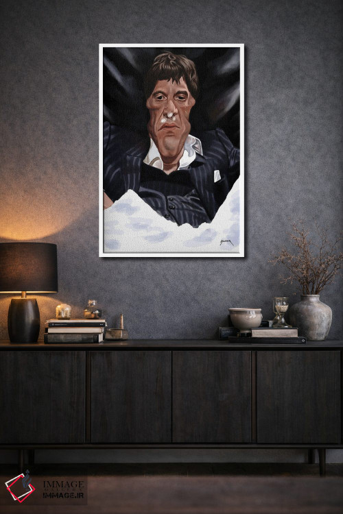 تابلو دکوراتیو صورت زخمی اثر پاپ کالت پوسترز - D1W