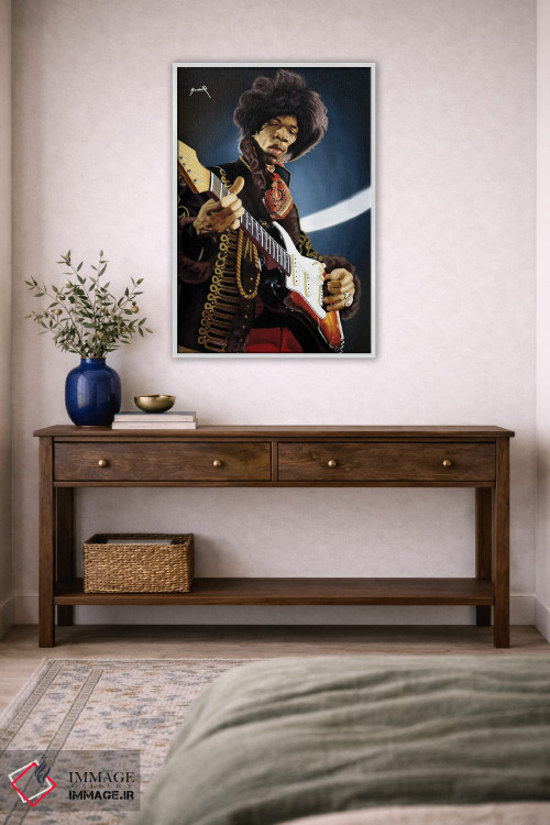 تابلو دکوراتیو کاریکاتور جیمی هندریکس اثر پاپ کالت پوسترز - D2W
