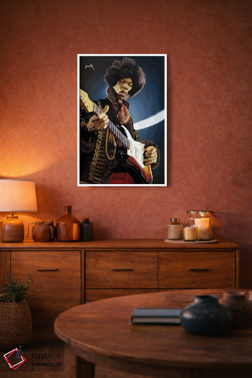 تابلو دکوراتیو کاریکاتور جیمی هندریکس اثر پاپ کالت پوسترز - D3W