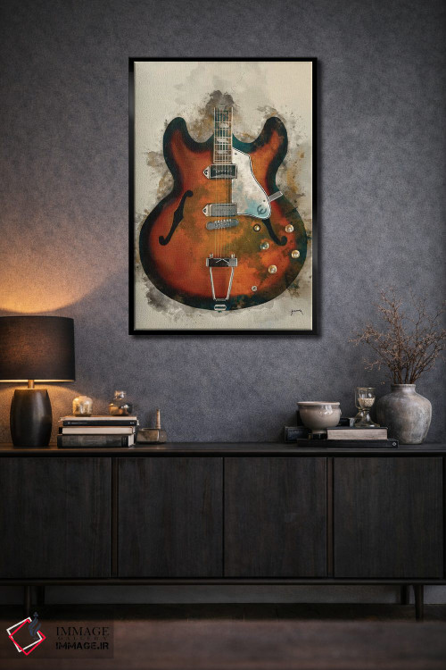 تابلو دکوراتیو گیتار جان لنون اثر پاپ کالت پوسترز - D2B