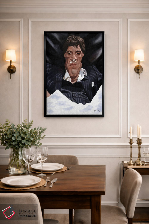 تابلو دکوراتیو صورت زخمی اثر پاپ کالت پوسترز - D2B