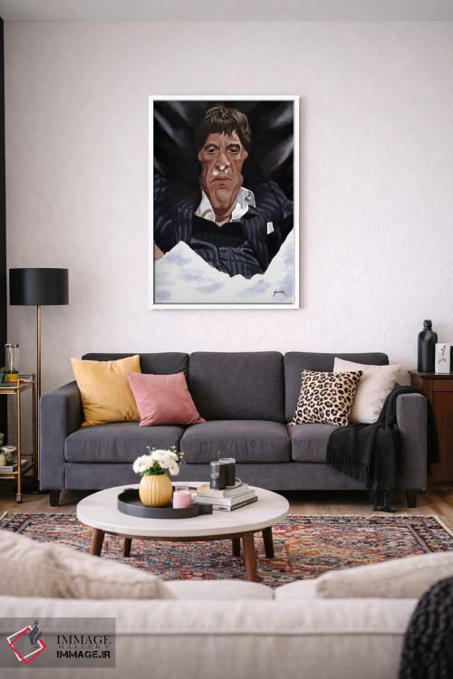 تابلو دکوراتیو صورت زخمی اثر پاپ کالت پوسترز - D3W